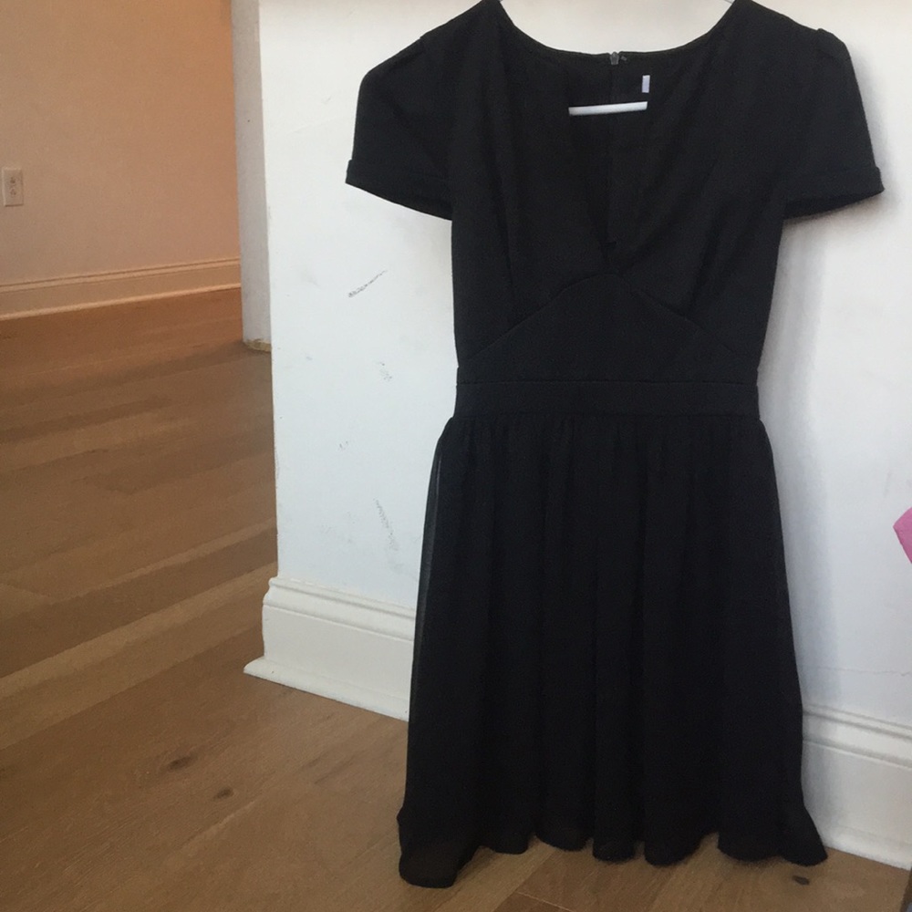 Black skater skirt dress